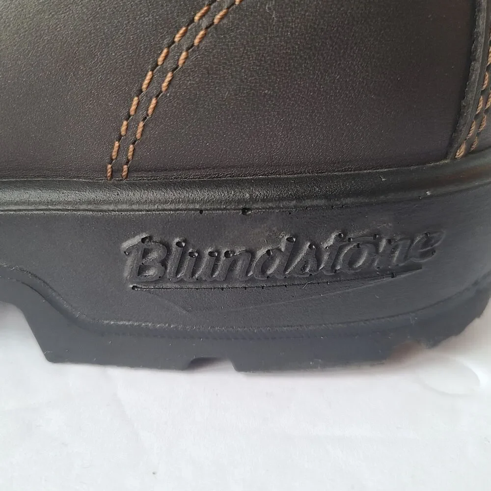 Blundstone Brown Leather Chelsea Work Boots SPS Xtra Men’s Size 9 Oil Resistant